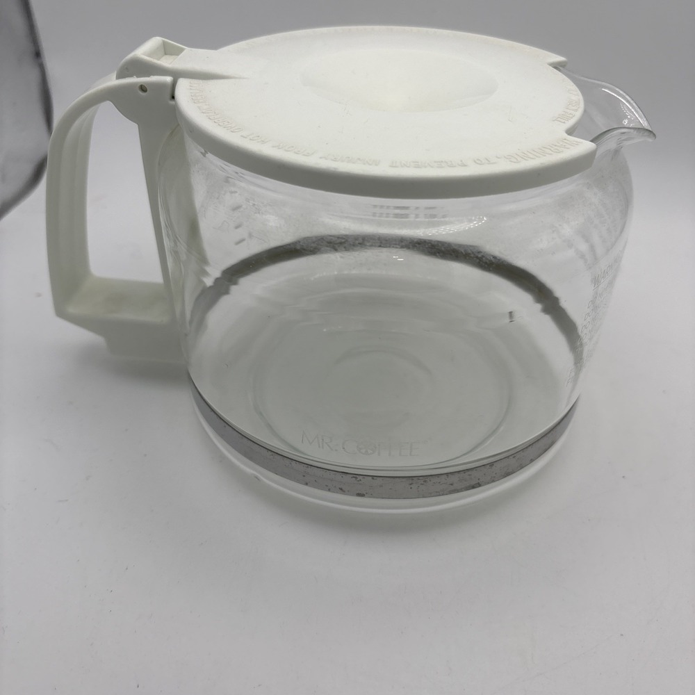 Mr. Coffee PD12 Replacement Glass Decanter 10-12 cups White